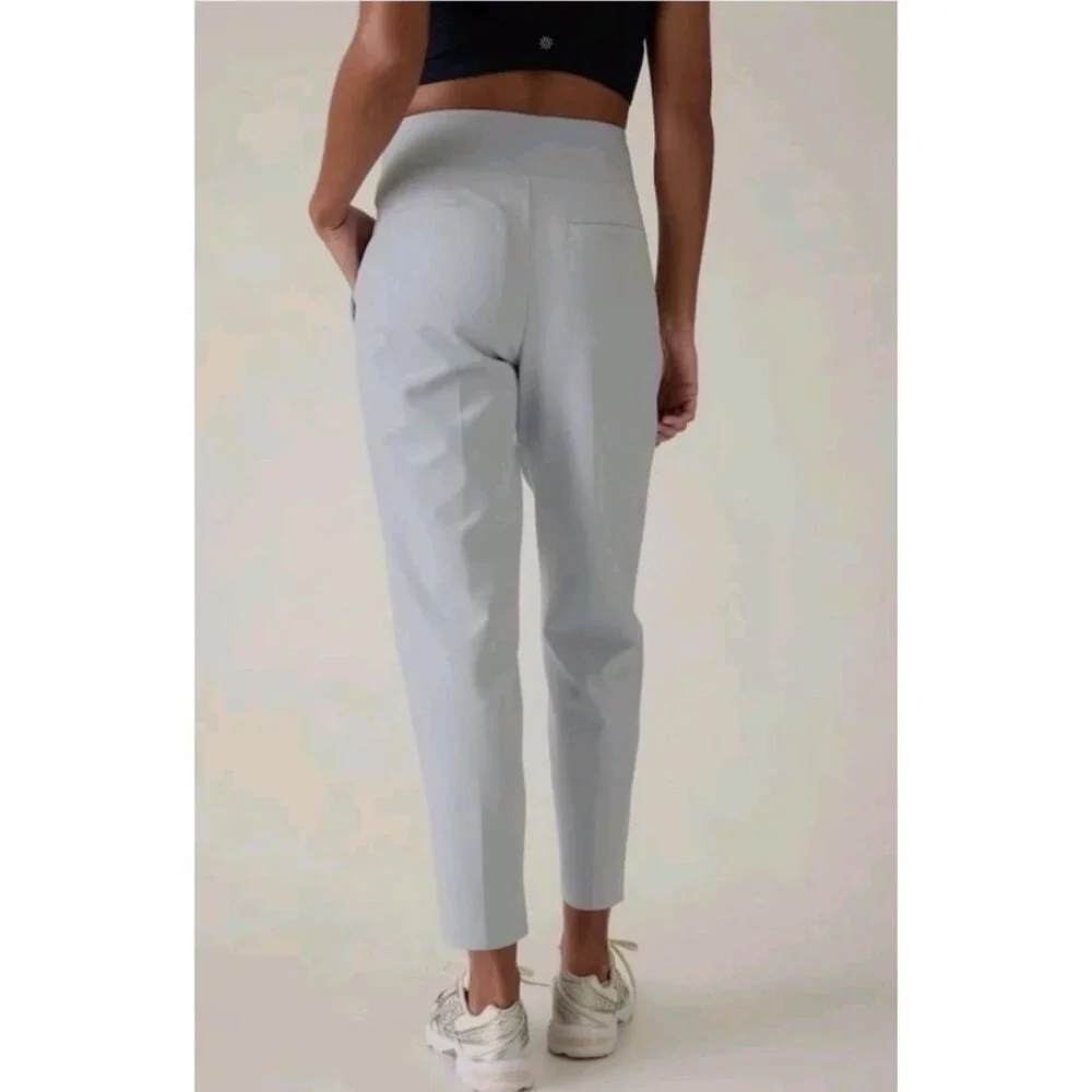 Athleta Endless Pant Size 10 Snowfall Blue Stretch High Rise Commute Pockets - Picture 3 of 11